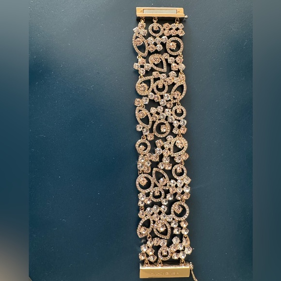 Givenchy Silk Crystal Stone Gold-Tone Flex Magnetic Bracelet - Picture 7 of 8